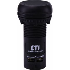 Spiedpoga iegremdējama ar blokkontaktu - melna - 1 NO+NC