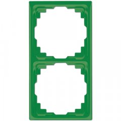 Montāžas rāmis kabeļu kanāliem 2-vietīgs, vertikālā un horizontālā montāža, termoplasts, CD, zaļš