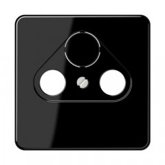 Centrālplate unversālā Sat/BK, termoplasts, Serie CD, melns