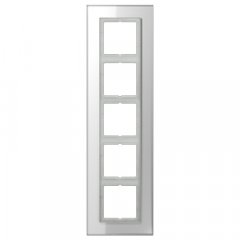 Stikla rāmītis 5-vietīgs, vertikālā un horizontālā montāža, LS PLUS, balts