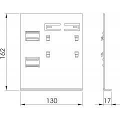 Adapteris sienas stiprinājumam priekš GK70170 128x162x27mm, St, FS