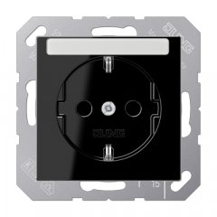 Kontaktligzda SCHUKO, 16 A 250 V ~, marķējams, termoplasts, Serie A, melns