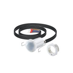 Recessed ceiling-mounted presence detector 360°, range approx. Ø 8 m, recessed mounting, remotely controlled