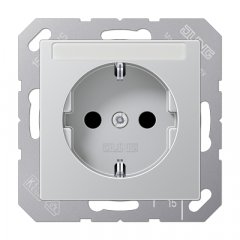 Kontaktligzda SCHUKO, 16 A 250 V ~, marķējams, ar bērnu drošību, termoplasts krāsots, Serie A, alumīnijs