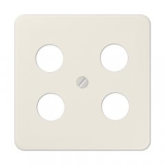 Centrālplate 4-vietīga SAT-TV-kontaktligzda (Hirschmann), termoplasts, Serie CD, ziloņkaula