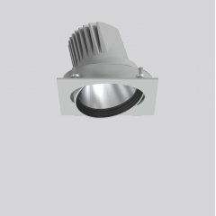 MAGCARDO maxi, 33 W, 2100 lm, fresh meat, silver, on/off Recessed projectors, L 172 B 167 H 137, 17°