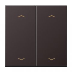 Taustiņs KNX slēdzim, ar virzienrādītāju 2-viet, alumīnijs krāsots, Serie LS, tumša (lakots alumīnijs)