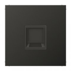 Virsma (ar fiksatoru) modulārai datu rozetei 1-vietīga, EMT, AMP, MTRJ, Aluminium lackiert, Serie LS, antracīts