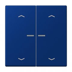 Taustiņs KNX slēdzim ar indikācijas logu un virzienrādītāju 2-viet, Serie LS, bleu outremer foncé