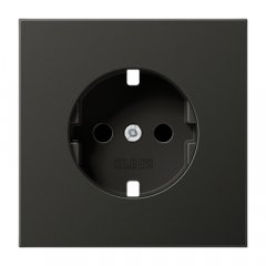 Virsma kontaktligzdai, ar bērnu drošību, Aluminium lackiert, Serie LS, antracīts (lakots alumīnijs)