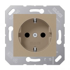 Kontaktligzda SCHUKO, 16 A 250 V ~, termoplasts krāsots, 50 x 50 mm, bronze-beige