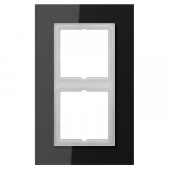 Stikla rāmītis 2-vietīgs, vertikālā un horizontālā montāža, LS PLUS, melns