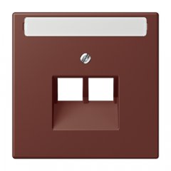 Virsma IAE/UAE-datu rozetei 2 x 8-polig, marķējams, termoplasts lakots, Serie LS, terre sienne brûlée 31