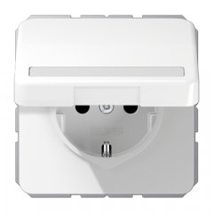 Kontaktligzda SCHUKO, 16 A 250 V ~, marķējams, ar bērnu drošību un vāciņu, termoplasts, Serie CD, balts