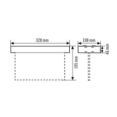 Emergency light for uninterruptible power supply, escape route signage, 24 m, display, surface mounting, recessed mounting and wall mounting