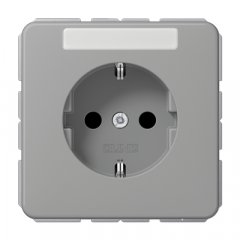 Kontaktligzda SCHUKO, 16 A 250 V ~, ar bērnu drošību, duroplasts, Serie CD, grau