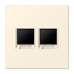 Virsma (ar fiksatoru) modulārai datu rozetei 2-vietīga, UMA-CAT6A, termoplasts lakots, Serie LS, blanc ivoire