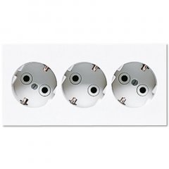 Kontaktligzda SCHUKO®, 16 A 250 V ~, skrūvju spailes, duroplasts, Serie LS, balts