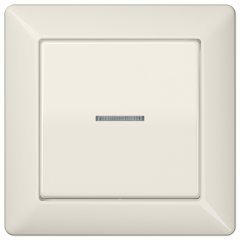 Taustiņs 1-viet, ar indikācijas logu, ar rāmi, duroplasts, Serie AS, ziloņkaula