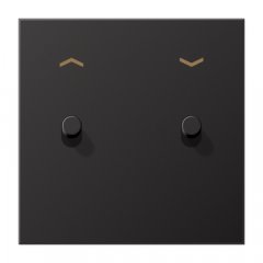 Virsma slēdžiem, 1-viet, 2 cilindrisks rotācijas slēdzis, ar virzienrādītāju, Serie LS 1912, tumša (lackiertes Aluminium)