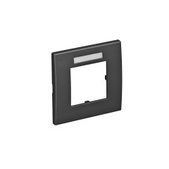Ramītis priekš 1-vietīga Modul 45 84x84mm, PC, pelēkmelna, 7021 AR45-BF1 SWGR