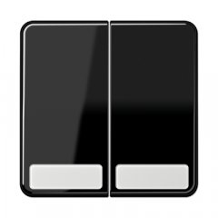 Taustiņs 2-viet, marķējams, duroplasts, Serie CD, melns