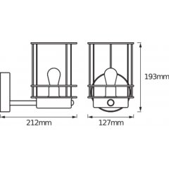 Apgaismes stabiņš ENDURA Classic Post Sensor Up E27