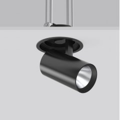 DEECOS R, 20 W, 2450 lm, 930, black, on/off Recessed projectors, D 143 H 3 HEL 210, 31°