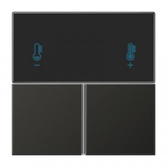 Taustiņs 3-viet, F40 KNX telpas kontrolierim, Serie LS, antracīts (lakots alumīnijs)