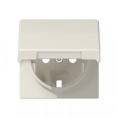 Centrālplate kontaktligzdai, ar vāku, duroplasts, Serie AS, ziloņkaula