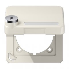 Rozetes vāks ar atsperi, marķējams, termoplasts, Serie CD, ziloņkaula