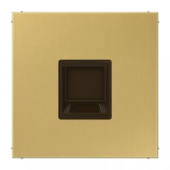 Virsma (ar fiksatoru) modulārai datu rozetei 1-vietīga, UMA-CAT6A,  Serie LS, misiņš