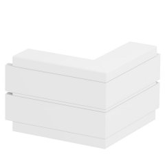 Ārejais stūris Stabils, neregulējams 190x190x130, PVC, dzidri balts, 9010