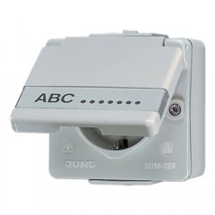 Kontaktligzda SCHUKO, 16 A 250 V ~, marķējams, IP 44, WG 600