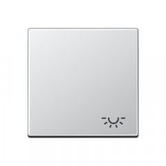 Taustiņs 1-viet, ar spuldzes simbolu, Serie A, alumīnijs