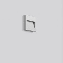 Gaismeklis BRICK mini, 4 W, 55 lm, 830, silver, on/off Wall luminaires, L 120 B 120 H 24, Transparent glass