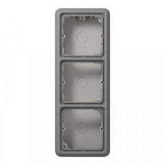 Kārba v/a montāžai 3-viet, Serie CD, pelēks