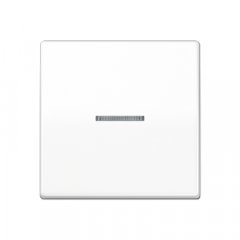 Taustiņs 1-viet, ar indikācijas logu, termoplasts, Serie AS, balts