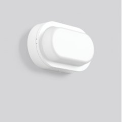 Gaismeklis ALU-LUX OVAL, 8 W, 540 lm, 840, white, on/off Ceiling and wall luminaires, L 258 B 148 H 86, Transparent glass