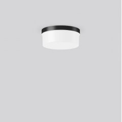 Gaismeklis KREIS, black, on/off Ceiling and wall luminaires, D 200 H 100, Plastic (PMMA) opal