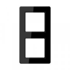 Rāmītis 2-vietīgs, vertikālā un horizontālā montāža, termoplasts, A FLOW, melns