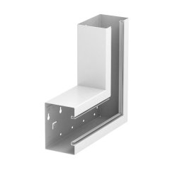 Plakanais stūris simetrisks 90x130x300, St, dzidri balts, 9010