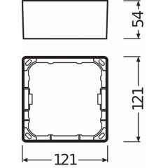 Montāžas rāmis DOWNLIGHT SLIM SQUARE FRAME 105 WT