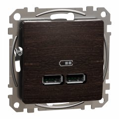 USB lādētājs A+A, Sedna Design & Elements, 2,1A, venge koks