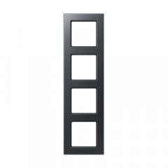 Rāmītis 4-vietīgs, vertikālā un horizontālā montāža, termoplasts krāsots, A 550, matēts antracīts