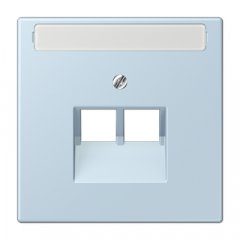 Virsma IAE/UAE-datu rozetei 2 x 8-polig, marķējams, termoplasts lakots, Serie LS, outremerclair