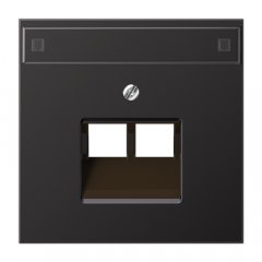 Virsma IAE/UAE-datu rozetei 2 x 8-polig, marķējams, Aluminium lackiert, Serie LS, tumša