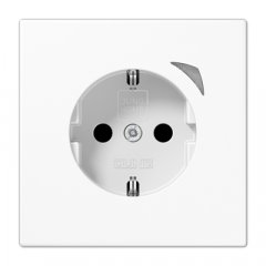 Kontaktligzda SCHUKO, 16 A 250 V ~, skrūvju spailes, ar indikātoru un bērnu drošību, termoplasts, Serie LS, balts