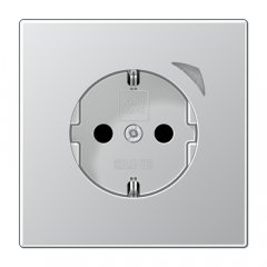 Kontaktligzda SCHUKO, 16 A 250 V ~, skrūvju spailes, ar indikātoru un bērnu drošību, termoplasts krāsots, Serie LS, alumīnijs