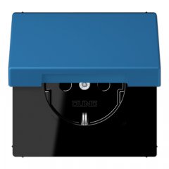 Kontaktligzda SCHUKO, 16 A 250 V ~, ar vāciņu, Serie LS, bleu céruléen 31